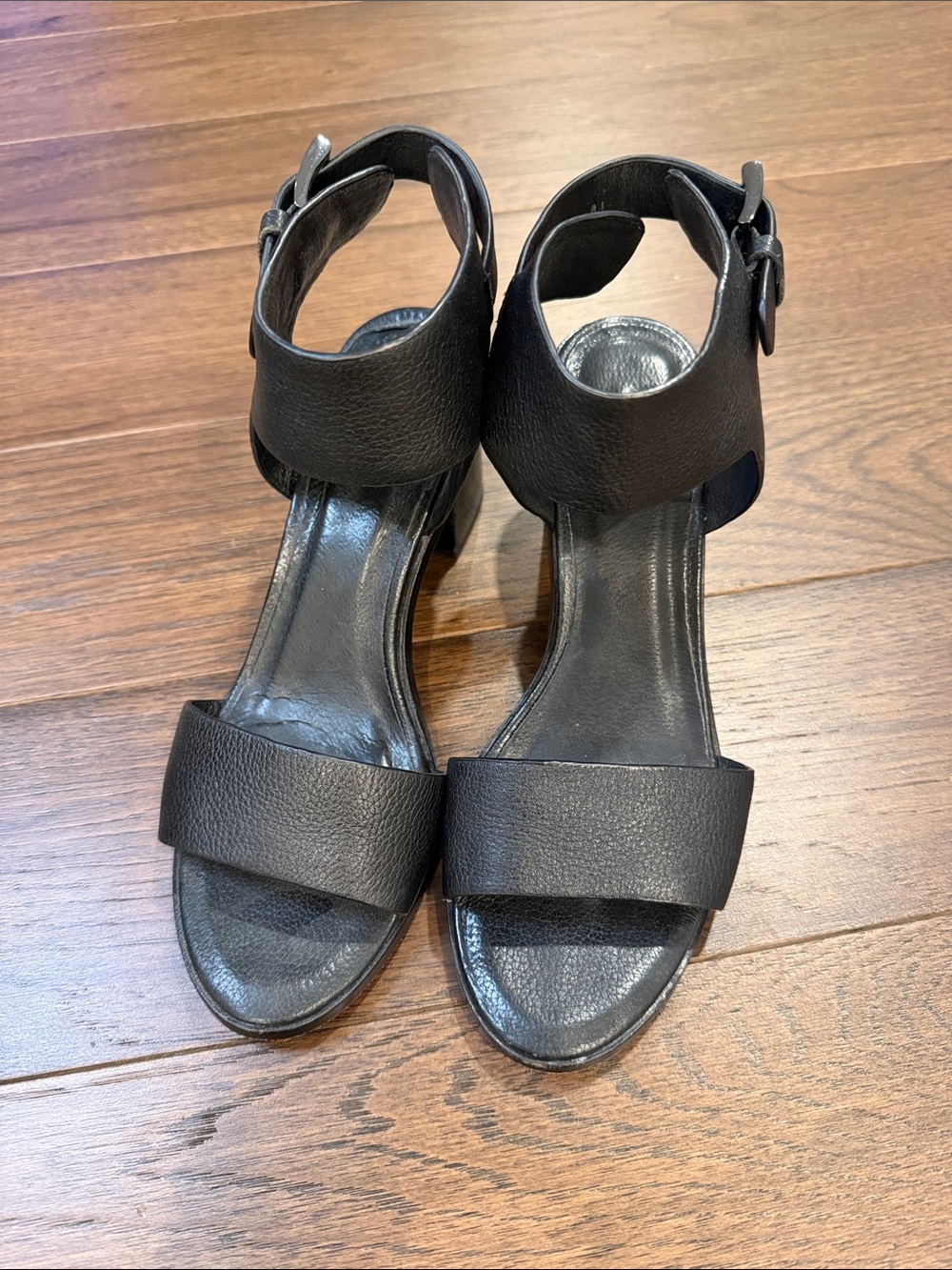 Joie Black Leather Ankle Strap Heels Size 37.5 - C69